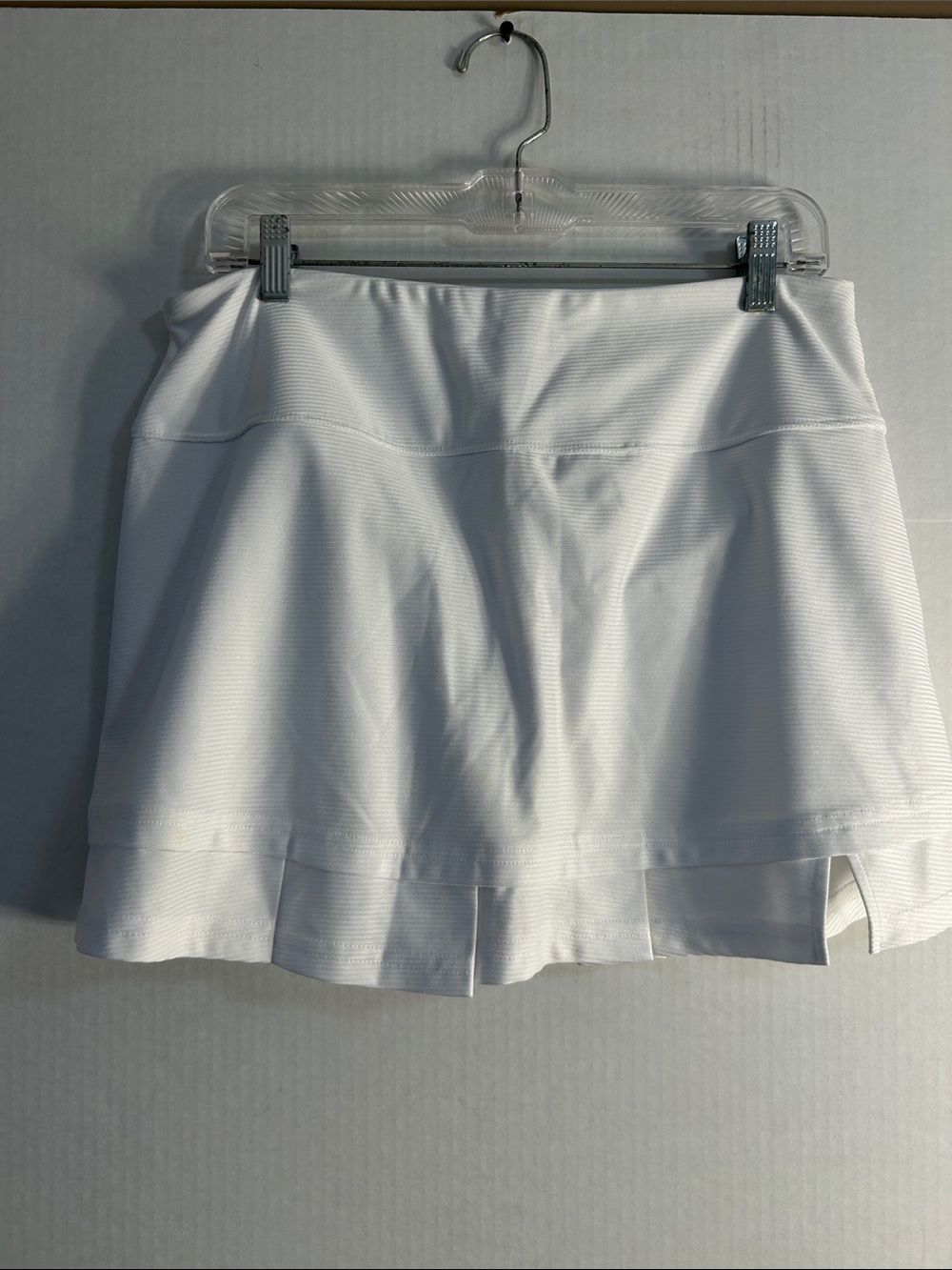 BOLLE Women White Pleated Tennis Skirt Skort  Sz L Golf Athletic  Puckleball